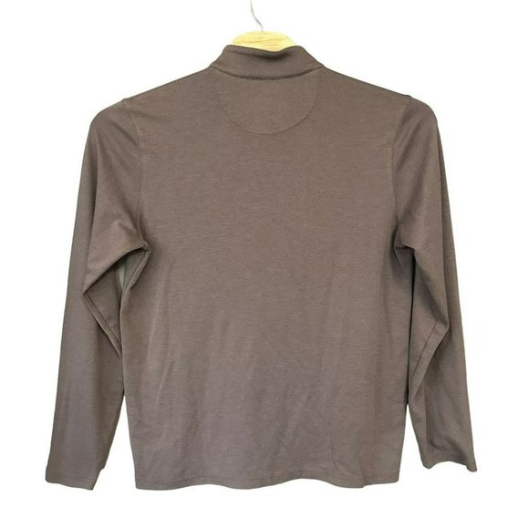 Mizen + Main Brown Trim Fit Quarter Zip Pullover Sweatshirt Mens XL - Picture 2 of 5